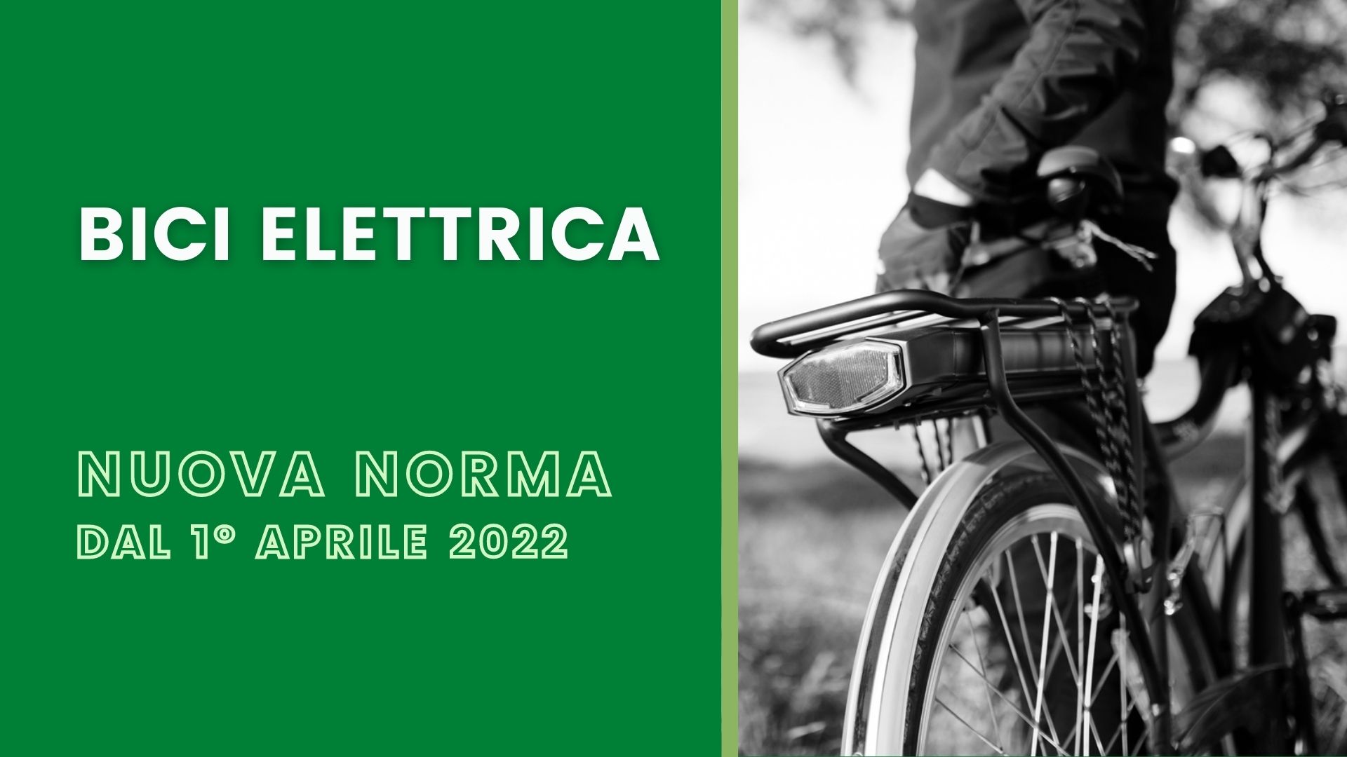Bici elettrica - nuova norma dal 1° aprile 2022